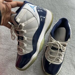 Jordan Navy and White Sneakers